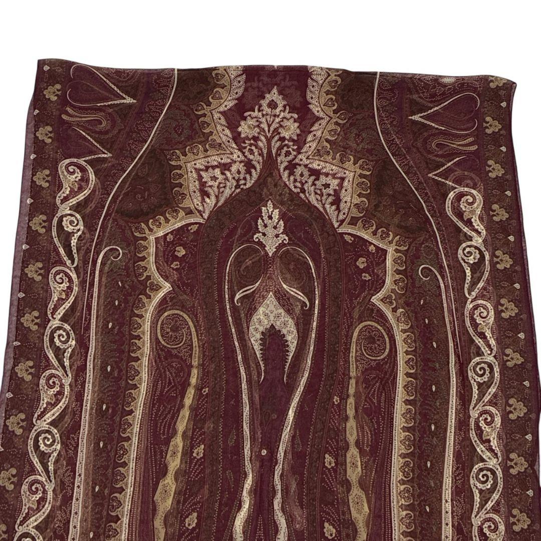 美品★ETRO エトロ シルク100% イタリア 大判ストール スカーフ