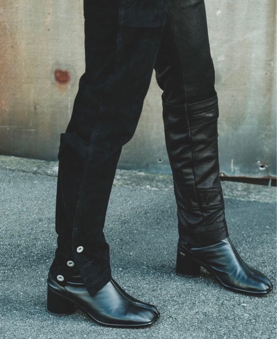 whowhat×IMA:ZINE レザーパズルパンツ【新品】定価¥143,000