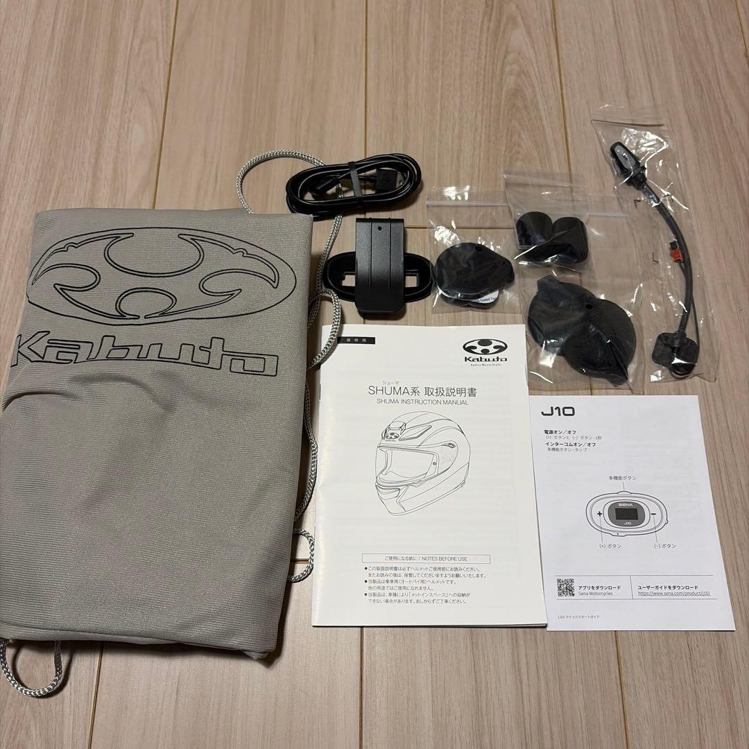 OGK KABUTO SHUMA M ミラーシールド Sena J10 インカム