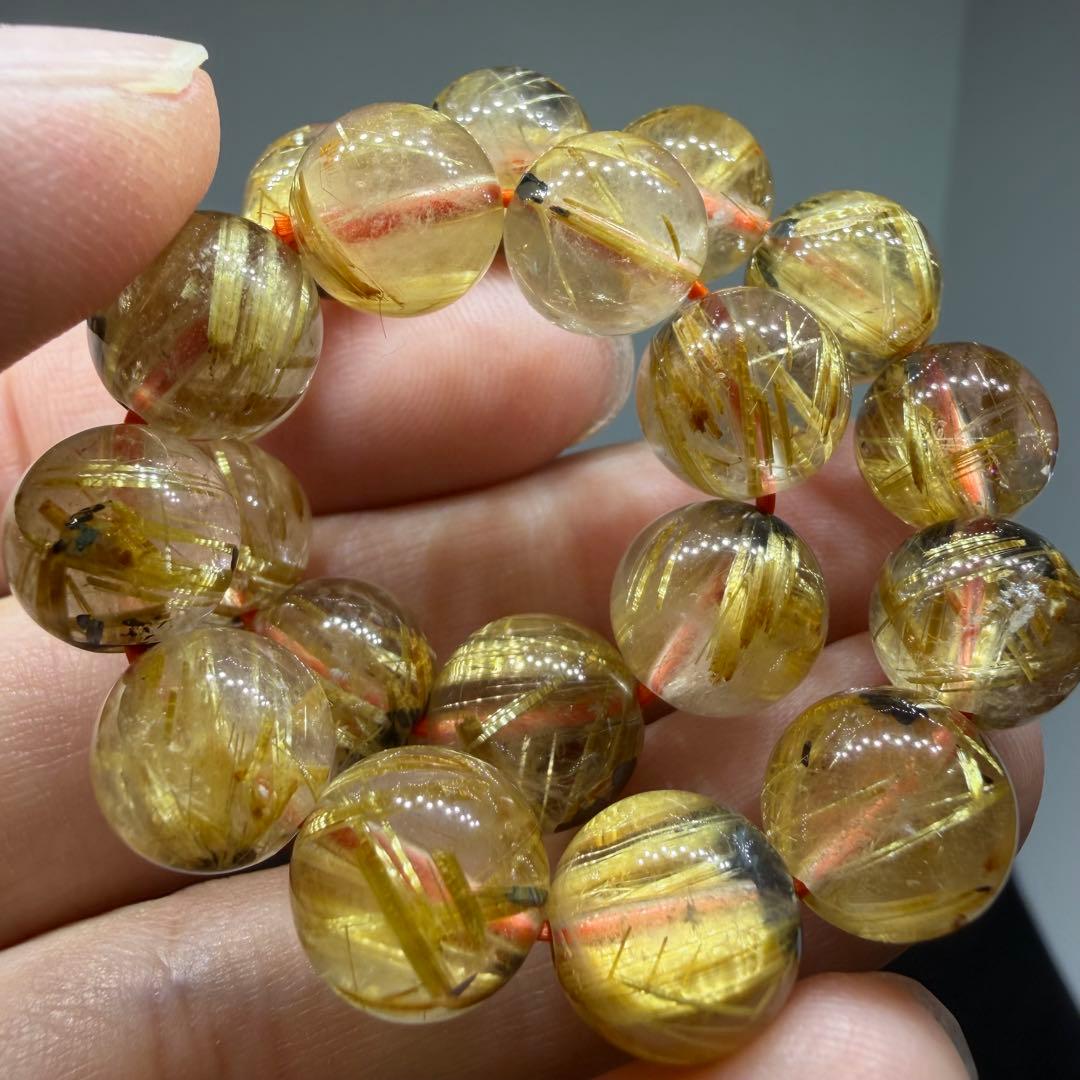 ■ハイクオリティ ゴールド タイチン ルチル クォーツ 114■