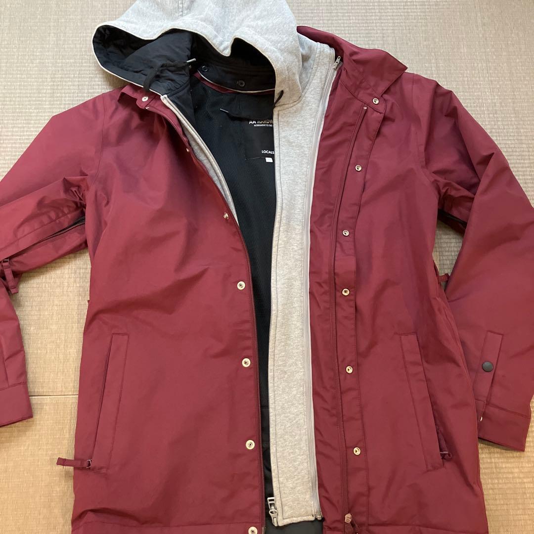 AA HARDWEAR バーガンディ フード付きジャケット L