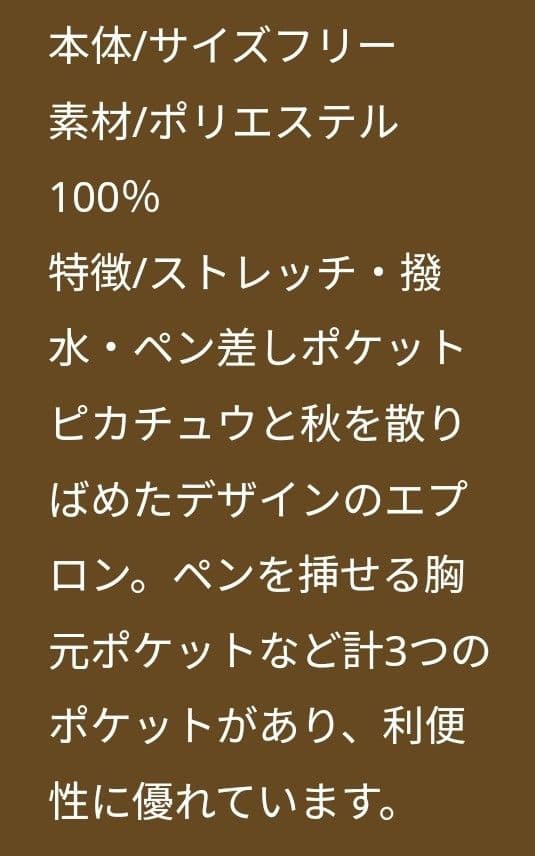 ポケモン　プロント　ポケモンオリジナルエプロン　新品