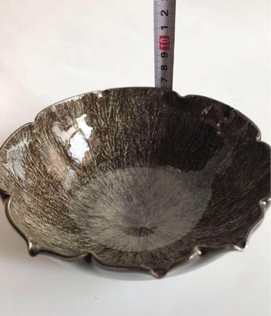 長崎県無形文化財指定 十三代臥牛窯 横石臥牛 刷毛目 菓子鉢 共箱　3点