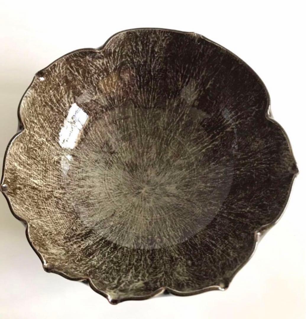 長崎県無形文化財指定 十三代臥牛窯 横石臥牛 刷毛目 菓子鉢 共箱　3点