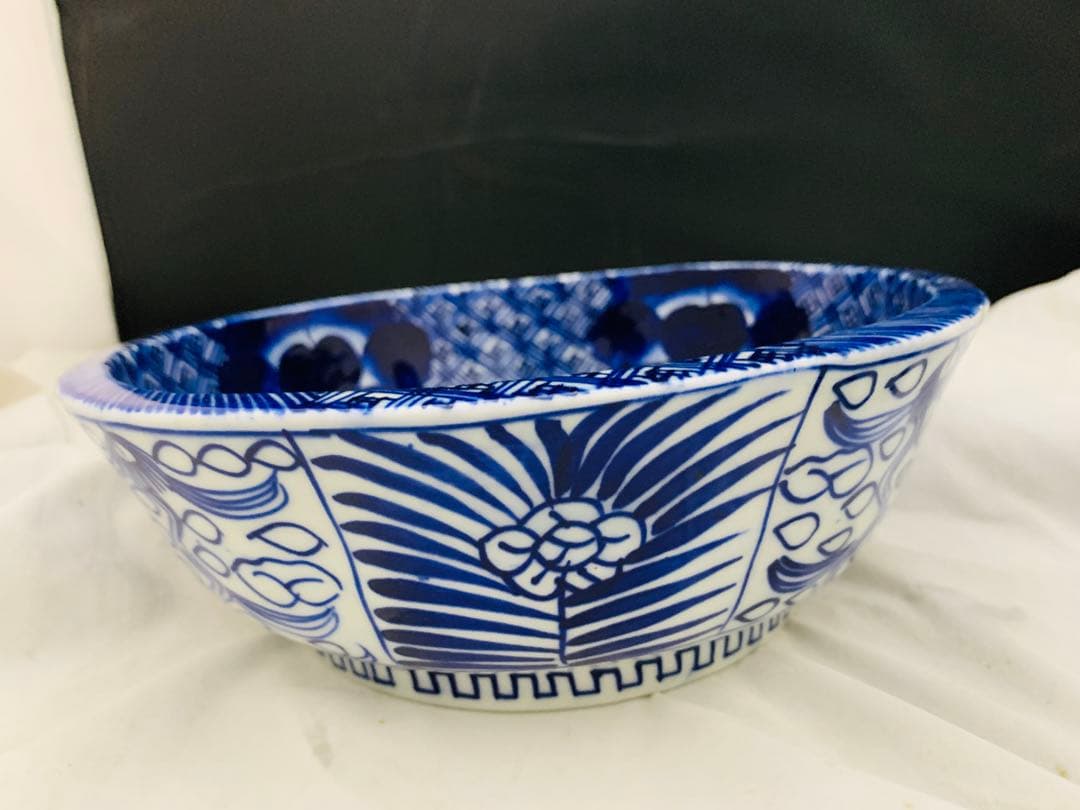 べろ藍　深鉢　大鉢　中鉢　器　２点