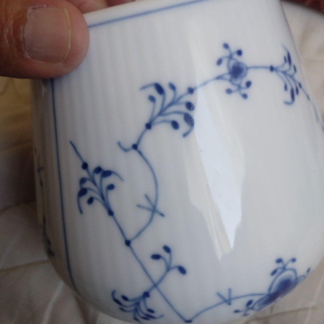 未使用】Mロイヤルコペンハーゲン青い花模様 ブルーフルーテッド・プレイン花瓶