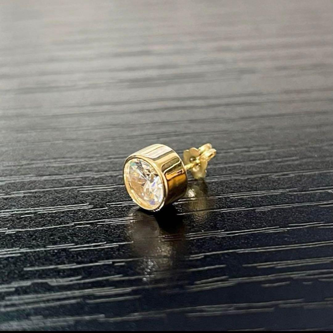 14K イエローゴールド ピアス 7mm