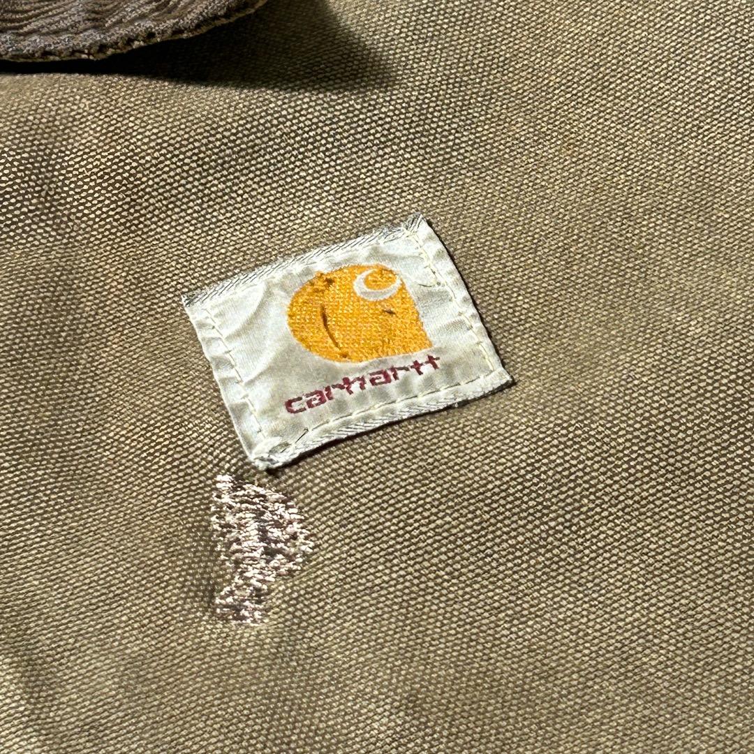 80-90s 星タグ USA製 ブラウン カーハート 短丈トラディショナル