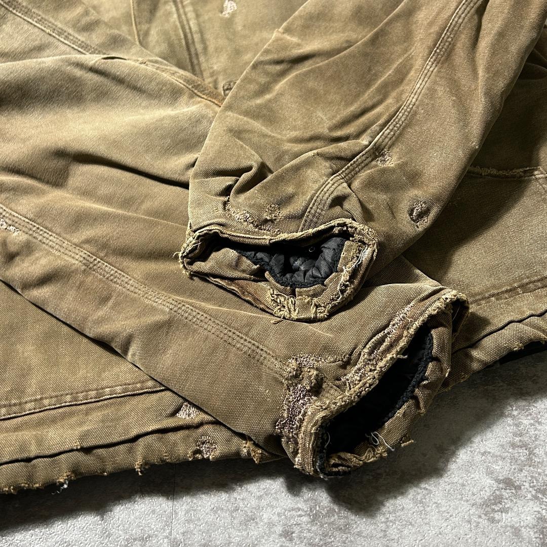 80-90s 星タグ USA製 ブラウン カーハート 短丈トラディショナル