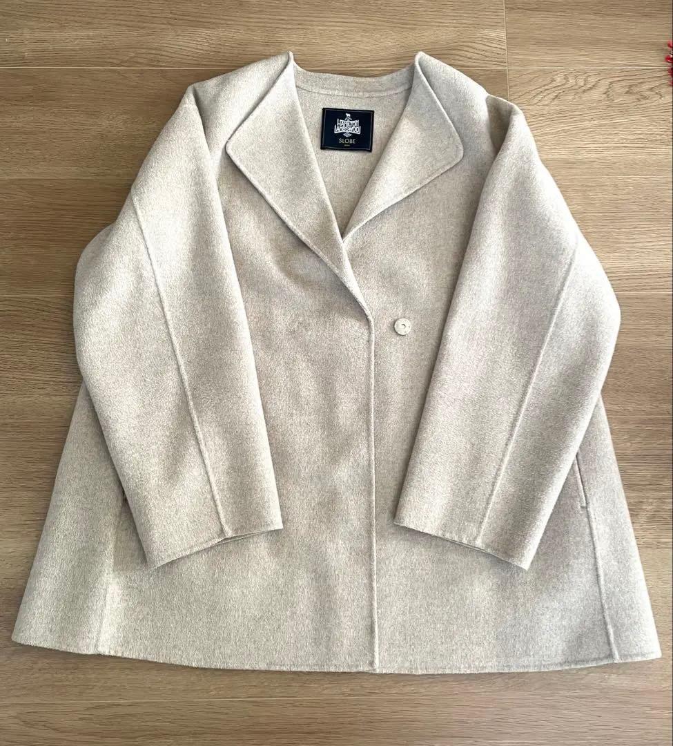 【連休割引】美品　スローブイエナ　ハミルトン　ダブルフェイスウールショートコート
