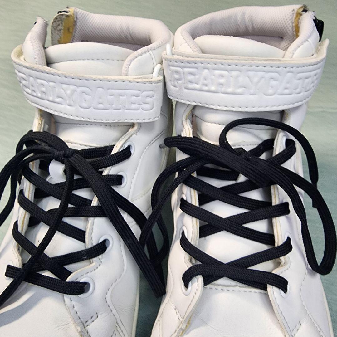 【美品】パーリーゲイツ ゴルフシューズ レディース ハイカット 23.5cm