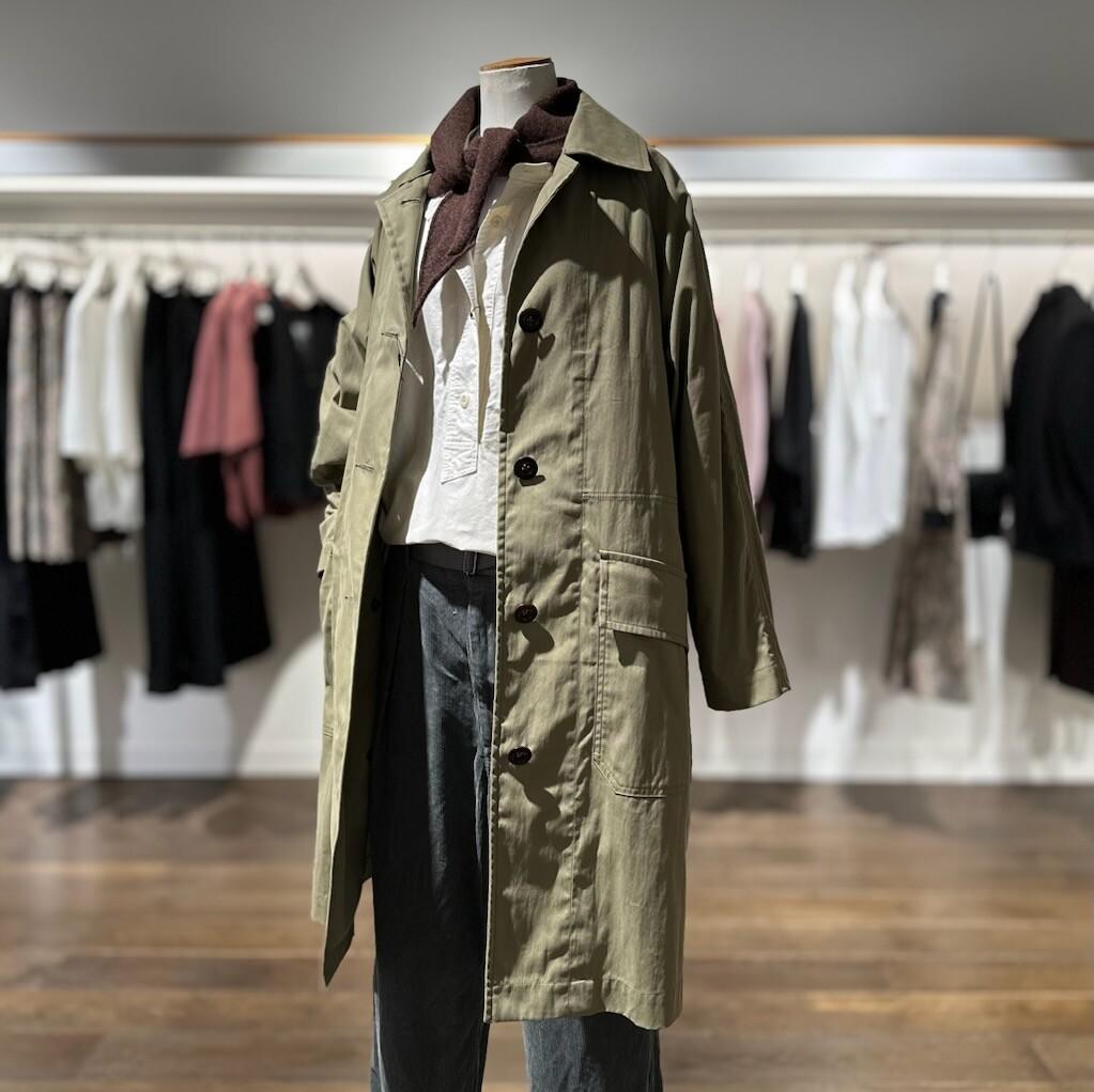【24AW】MHL　WORN COTTON NYLON コート　ライナー付　S