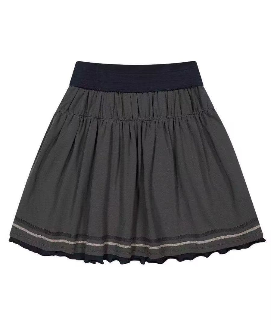 Coyseio x Blythe フレア ギャザースカート チャコール色