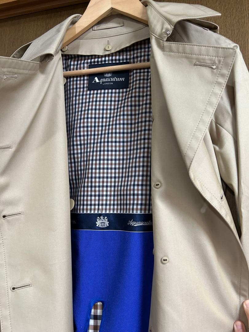 極美品◼️アクアスキュータム ベーシックトレンチコート サイズ10