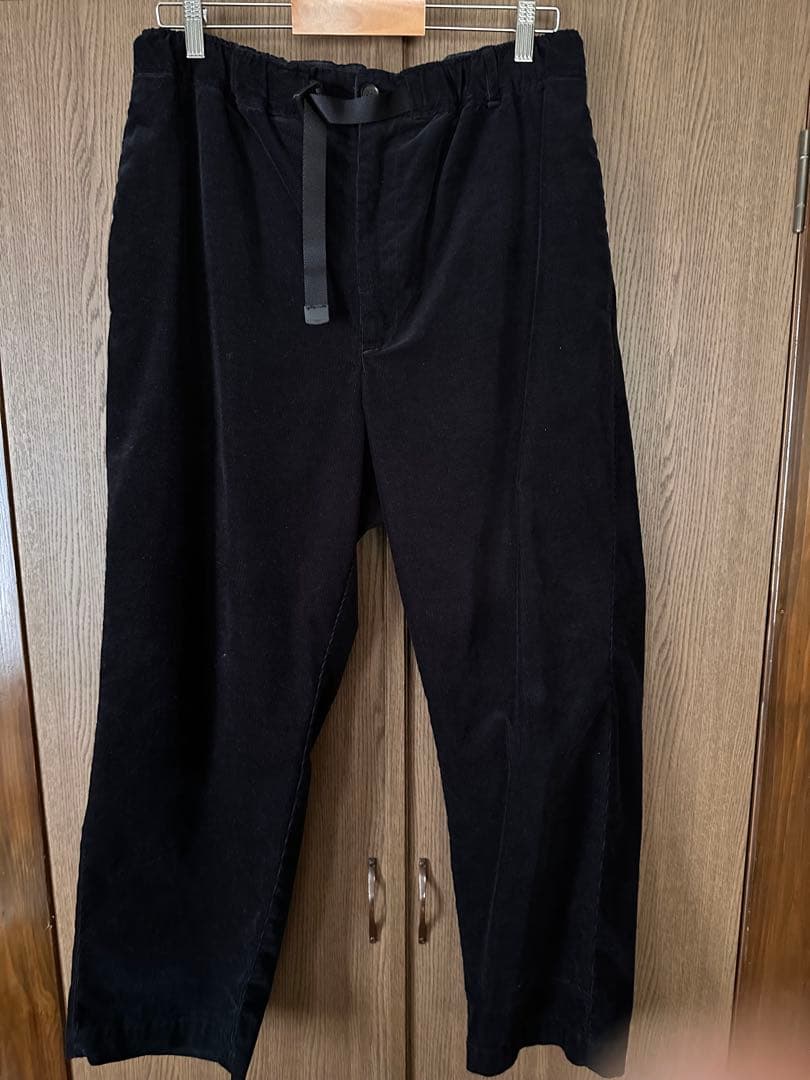 パンツ everyone corduroy belted easy pants NAVY