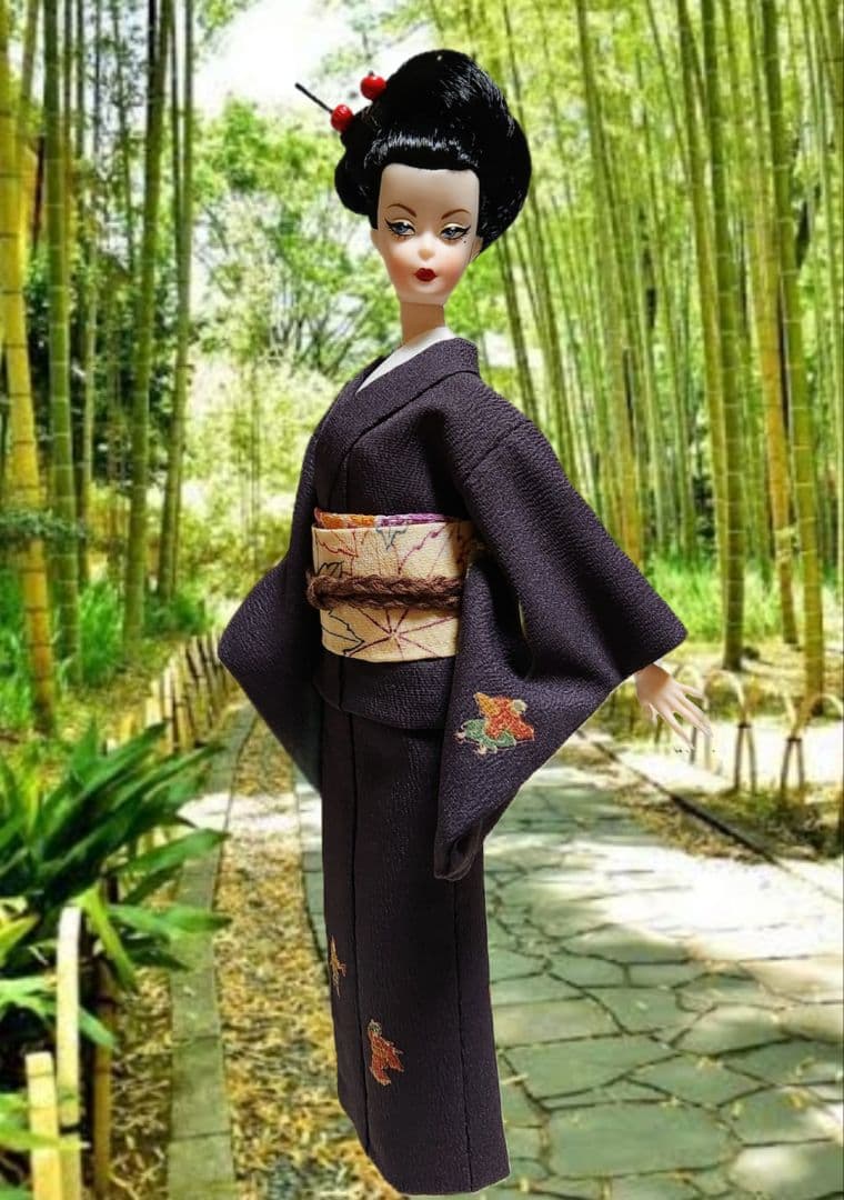 バービー着物(濃い紺紫系?)