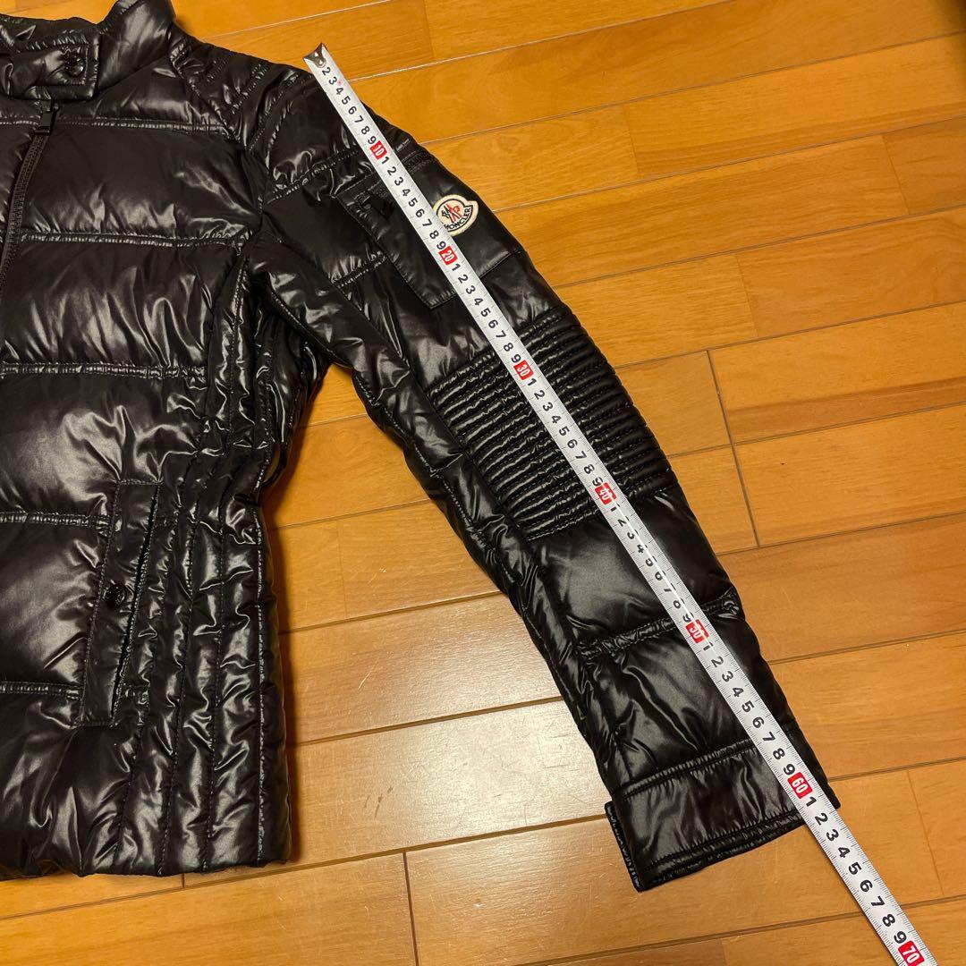 モンクレール 2022年製 SANGATTE バイカー風 ダウン 黒 3 美品