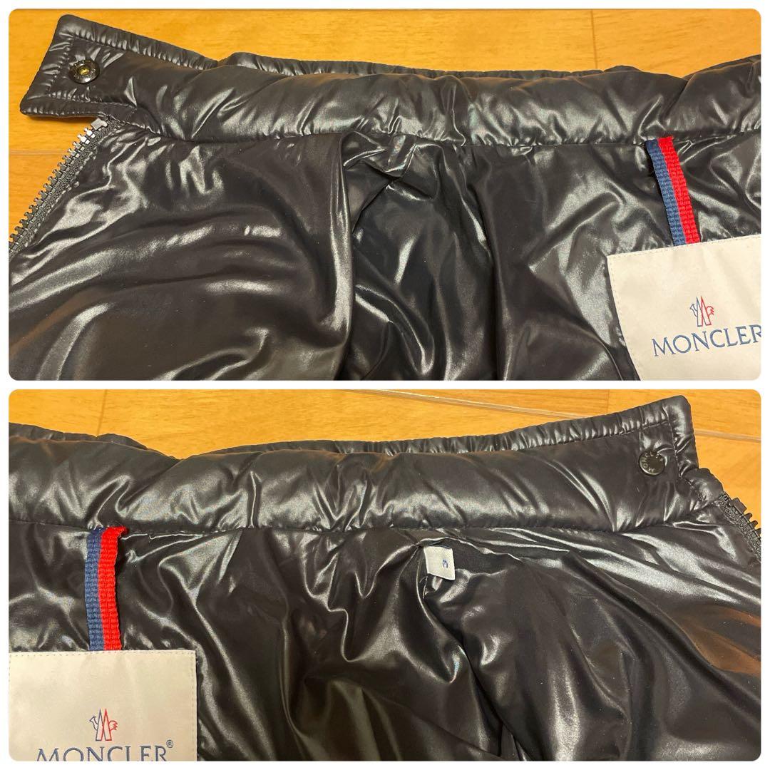 モンクレール 2022年製 SANGATTE バイカー風 ダウン 黒 3 美品