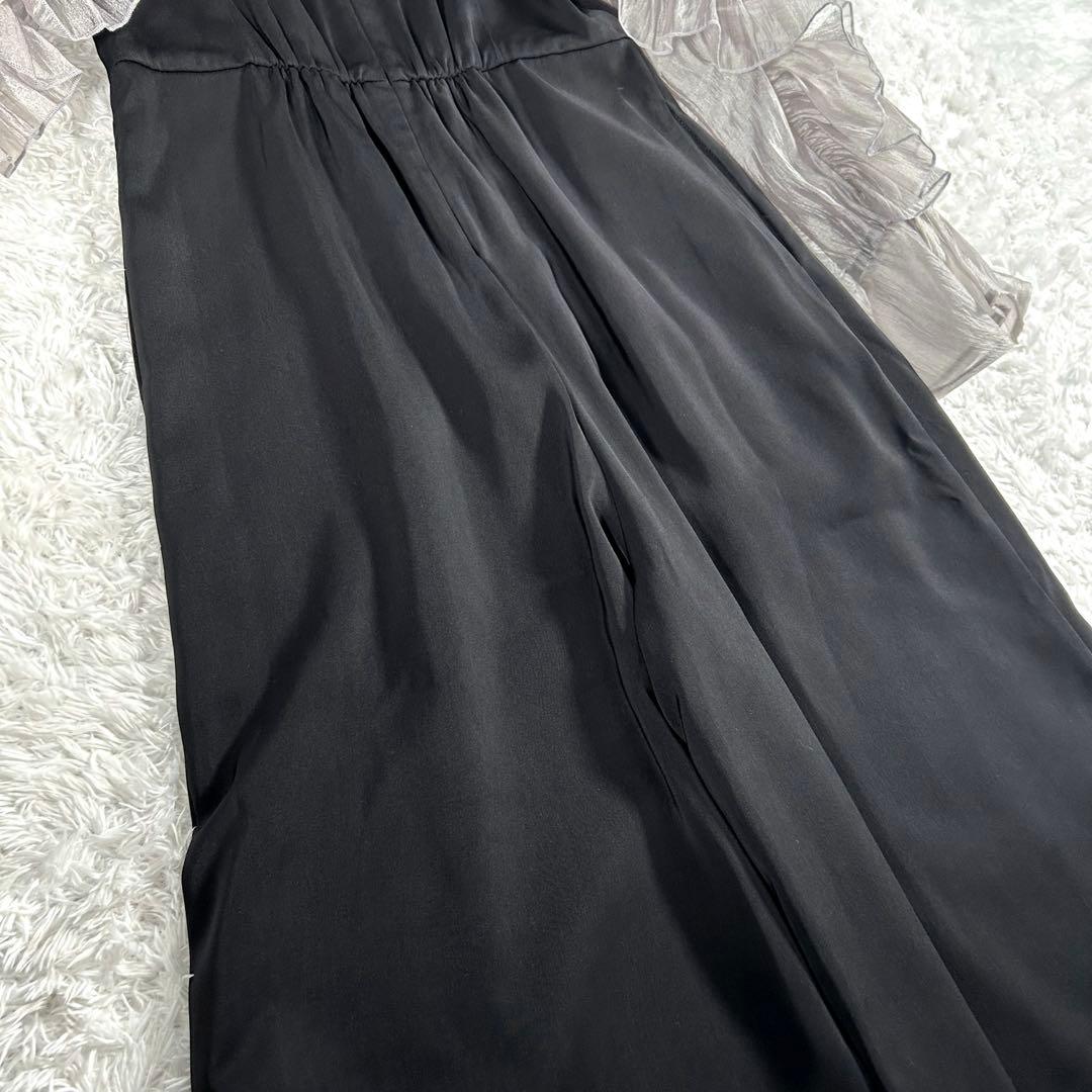 【新品】　Dorry Doll　シアーフリルパンツドレス　ブラック　M