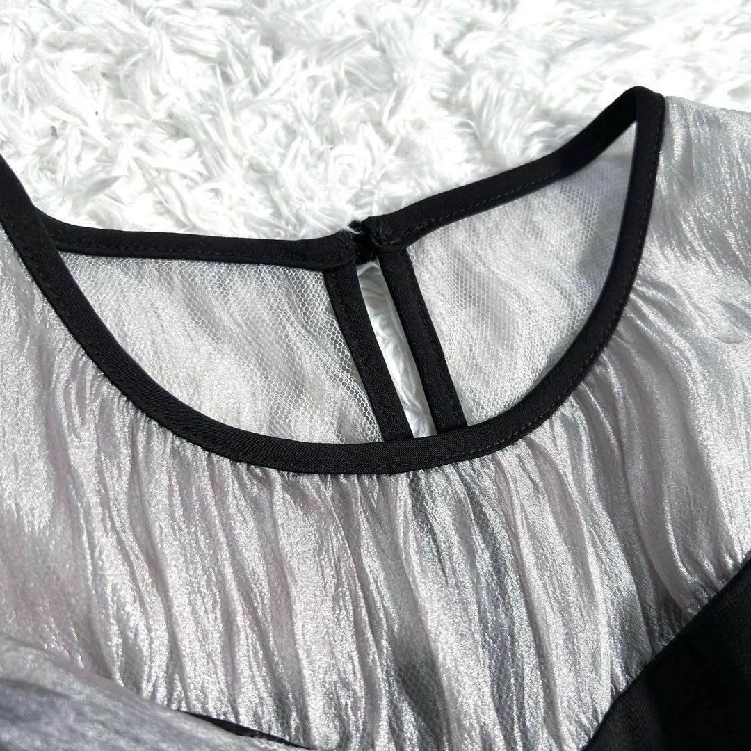 【新品】　Dorry Doll　シアーフリルパンツドレス　ブラック　M