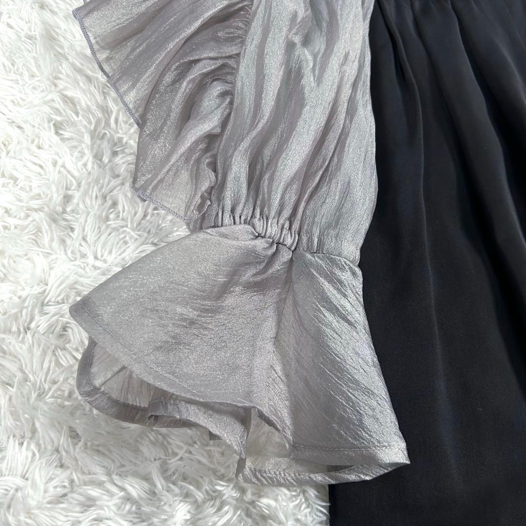 【新品】　Dorry Doll　シアーフリルパンツドレス　ブラック　M