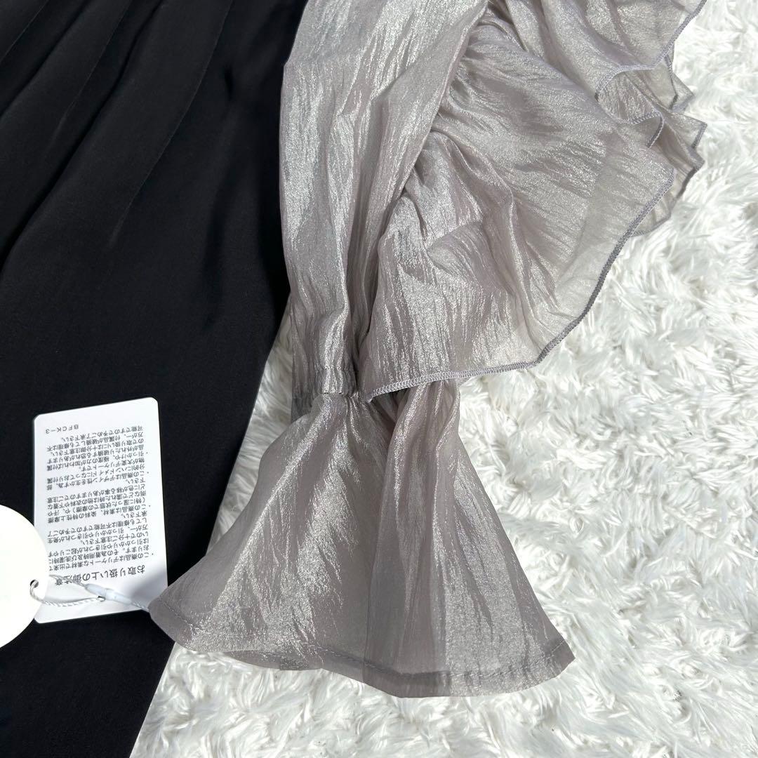 【新品】　Dorry Doll　シアーフリルパンツドレス　ブラック　M