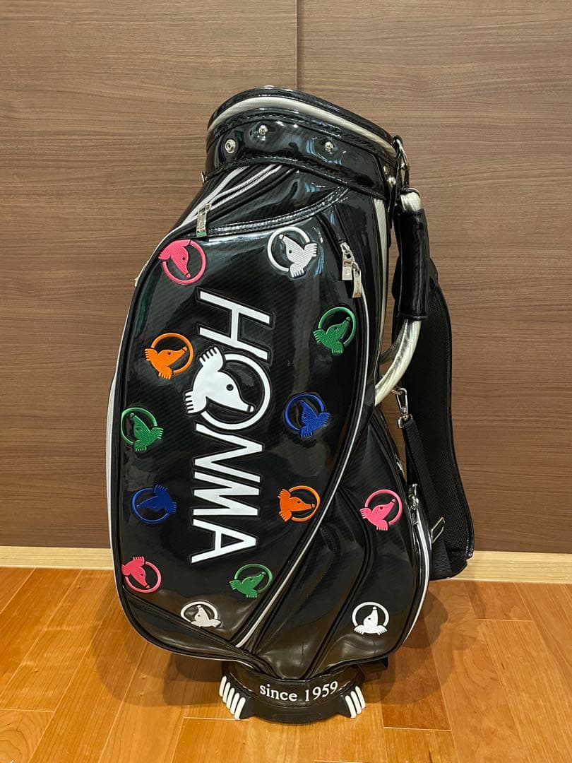 HONMA ゴルフキャディバッグ 黒/マルチカラー