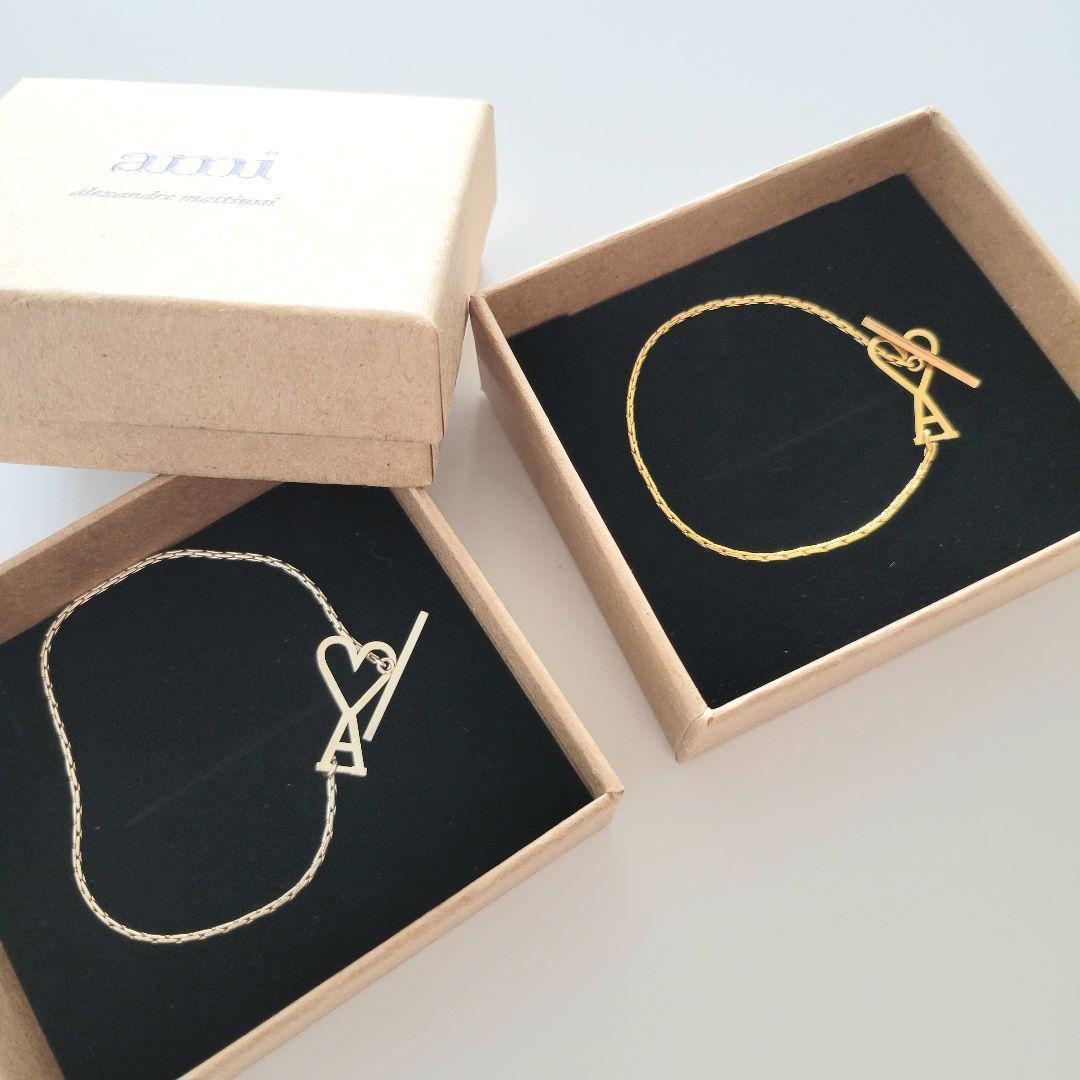 【新品】AMI PARIS/ AMI DE COEUR チェーンブレスレット S