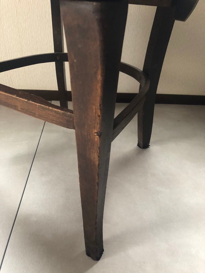 NH338 英国アンティーク木製デスクチェア/椅子/肘掛けイス