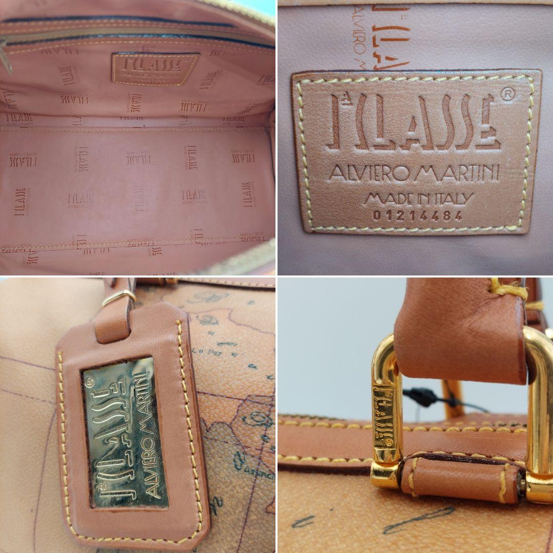 【極美品】プリマクラッセ　ボストンバッグ　地図柄 レザー 2way ショルダー