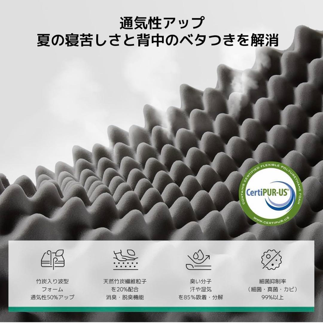 マットレス クイーン 低反発 吸湿防臭 高密度ウレタン 寝姿記憶 やや柔らかめ