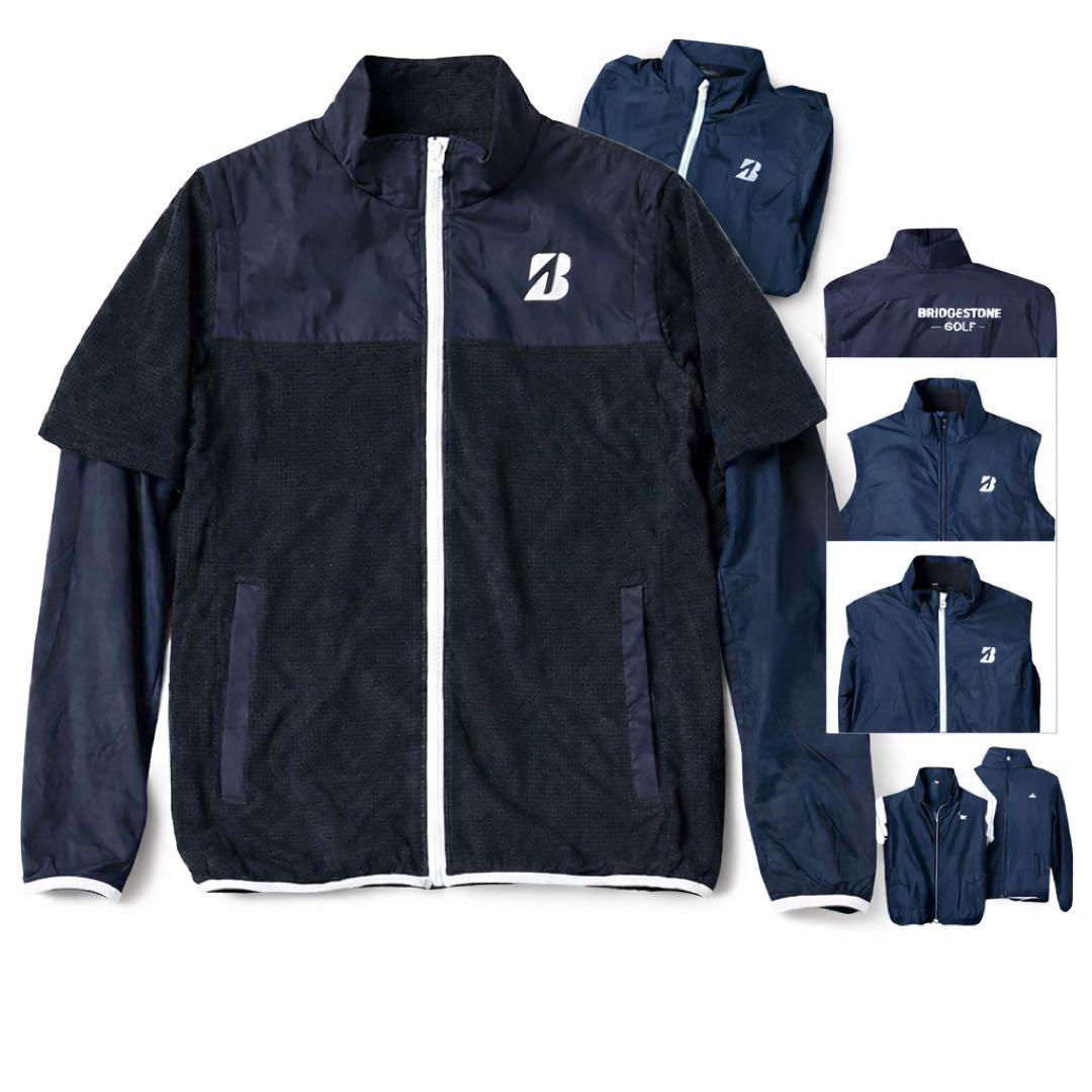 新品 ブリヂストンゴルフ 6WAY防風リバーシブルブルゾンL