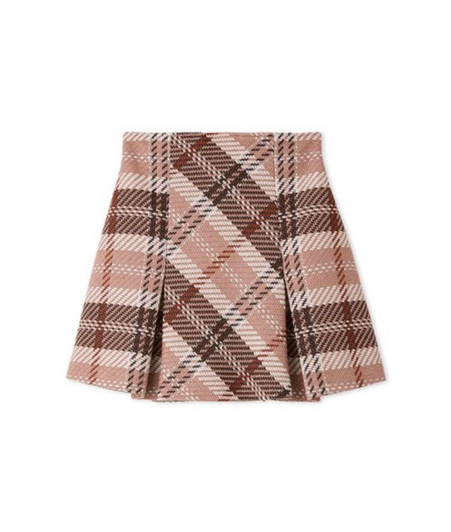 snidel ロービングチェックミニスカート ピンク 0