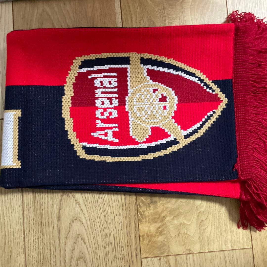 アーセナル ニットスカーフ 赤・紺