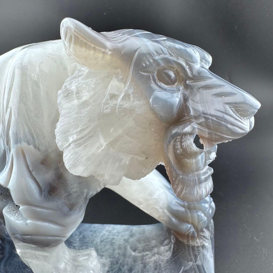 T-21トレージャ瑪瑙「虎」夫婦ペア　天然石　ジォードめのう　クリスタル3kg