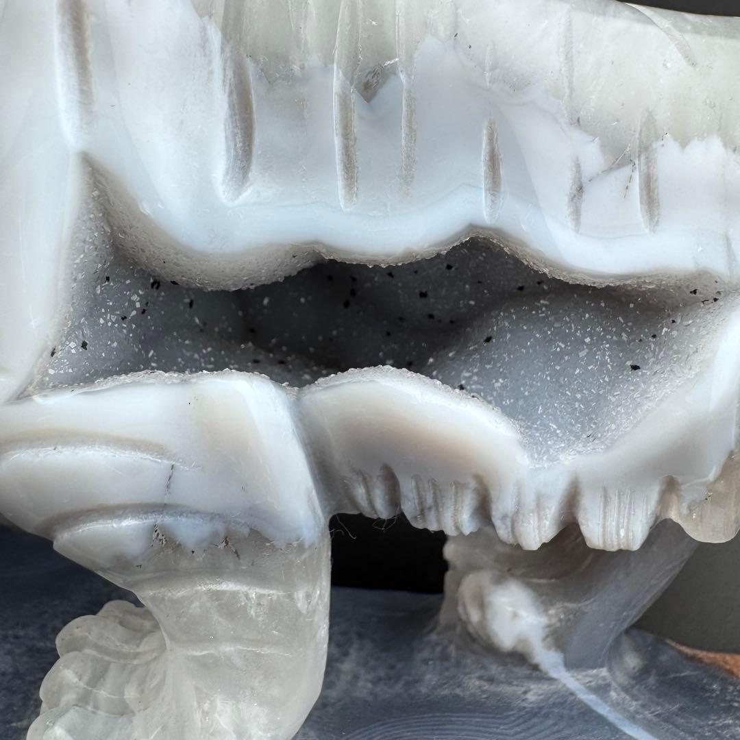 T-21トレージャ瑪瑙「虎」夫婦ペア　天然石　ジォードめのう　クリスタル3kg