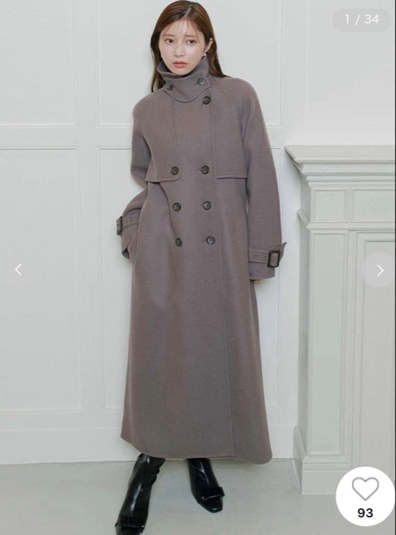 【送料込】CELFORD ウール混ロングトレンチコート Sサイズ