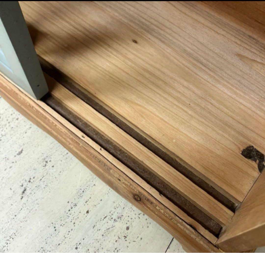 【再入荷分ラスト】グランシュマン 木製ガラス扉 収納キャビネット 引き戸シェルフ