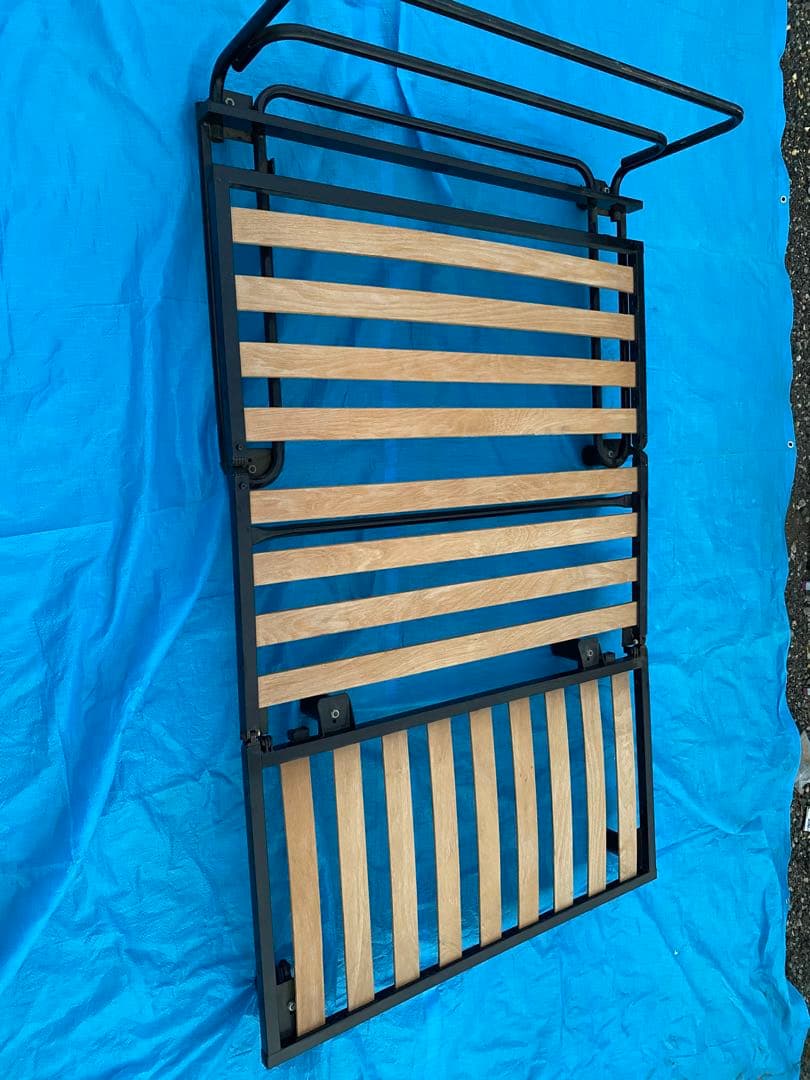 ベッド　鉄➕木材　引き取り限定