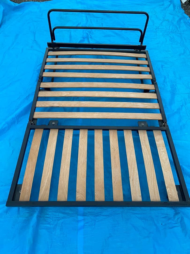 ベッド　鉄➕木材　引き取り限定