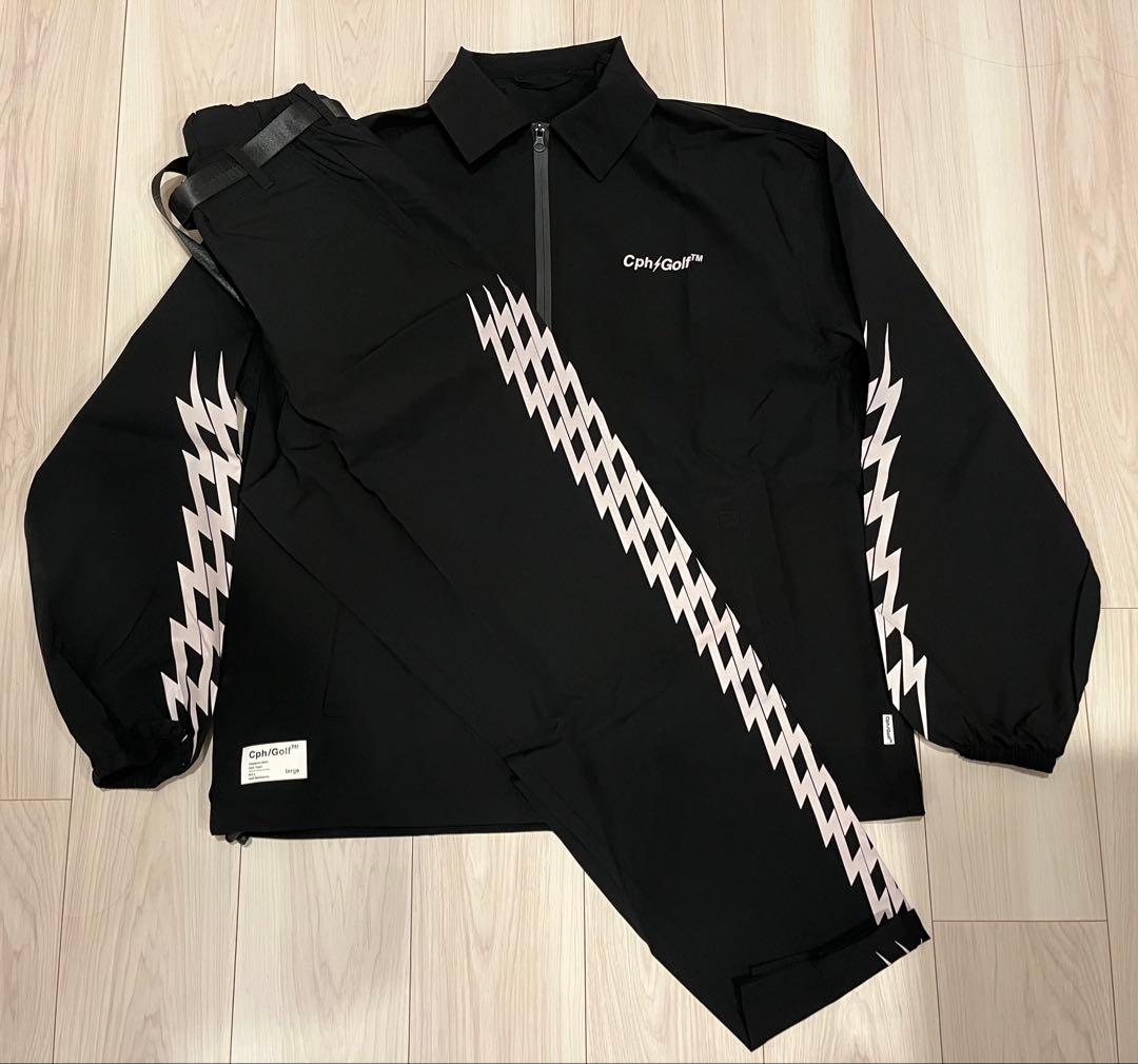 CPH GOLF THUNDER STRIPES 上下セット 【黒/上L/下M】