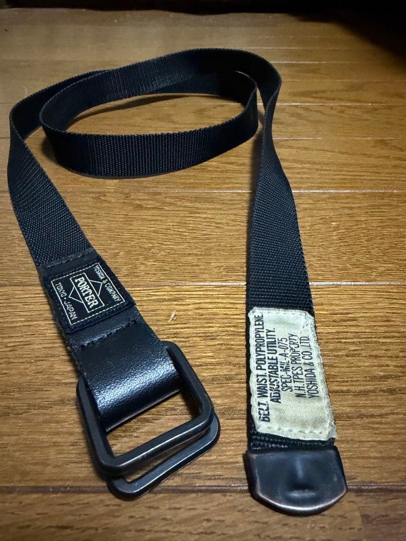 Nハリウッド × ポーター ベルト ブラック ダブルリング