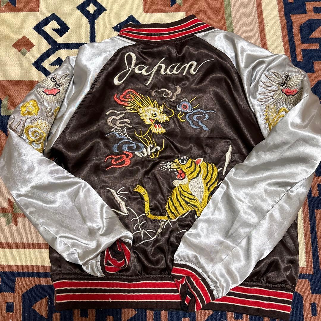 ⭐︎超美品⭐︎Lucky 7 スカジャン 日本の女性とドラゴン刺繍