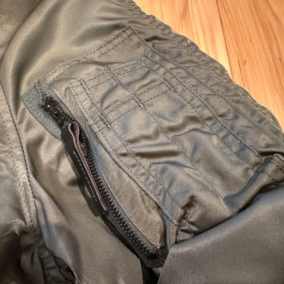 美品 米軍実物 80s ALPHA社製 N-2B フライトジャケット S セージ