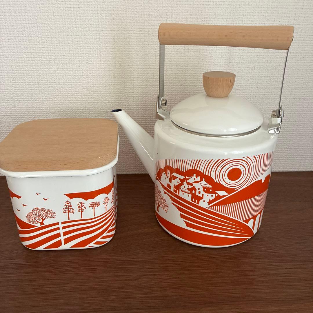 琺瑯　やかん　キャニスター　イギリス　mini moderns 難あり　新品