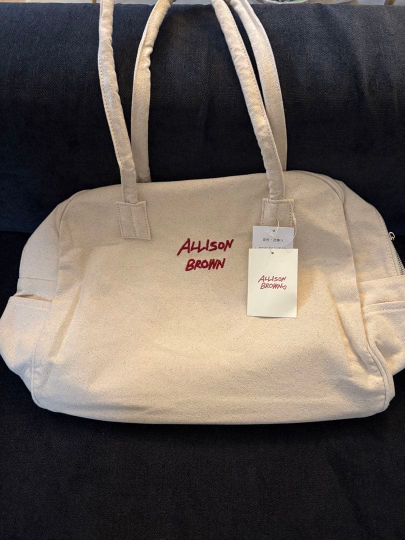 ALLISON BROWN トートアイボリー新品　Holiday Canvas