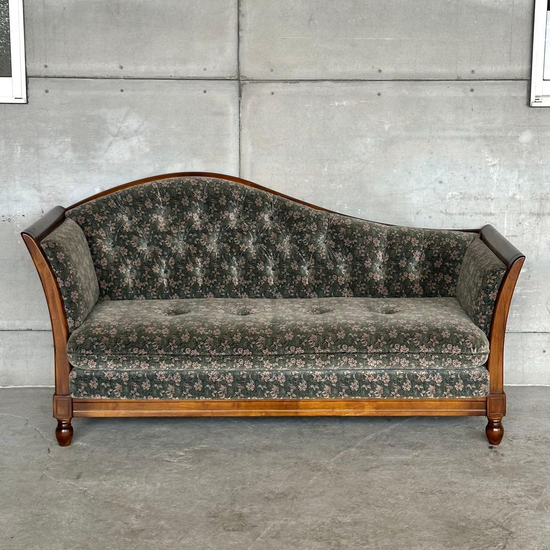 ★昭和レトロ★オールドカリモク　コロニアル✿輝く存在感☆2人掛けソファ✿