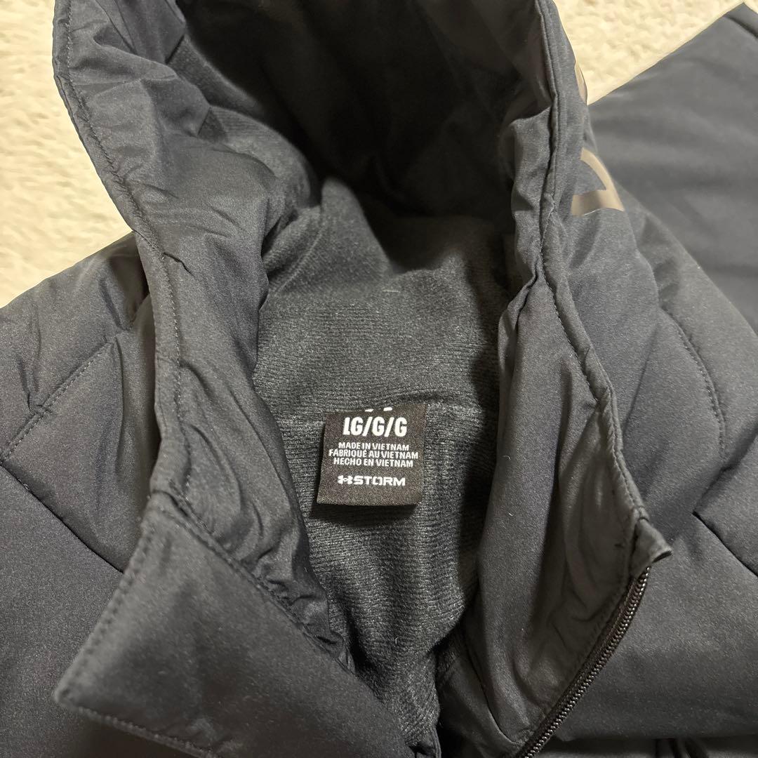 アンダーアーマー　UAインサレーテッド ロングコート フーディー　ブラック