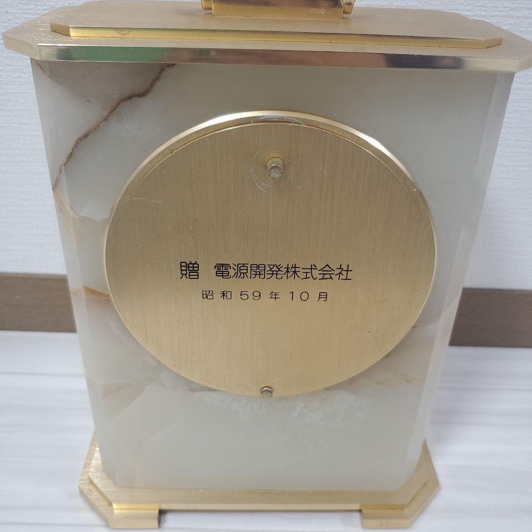 大理石 置時計 ホワイト ゴールド レトロ アンティーク