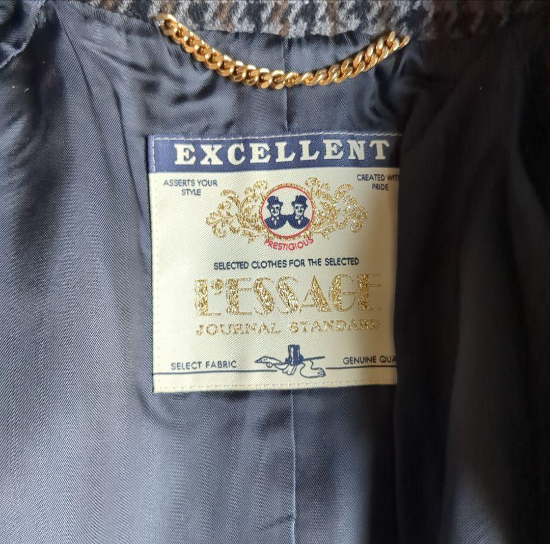 【Yuyaです】L'ESSAGE　モッサ/チドリバルカラーコート　グレー